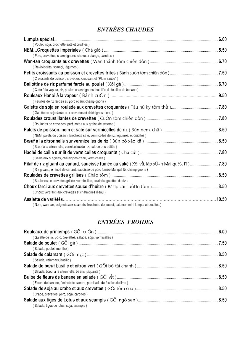 Menu Restaurant Le Mékong-1